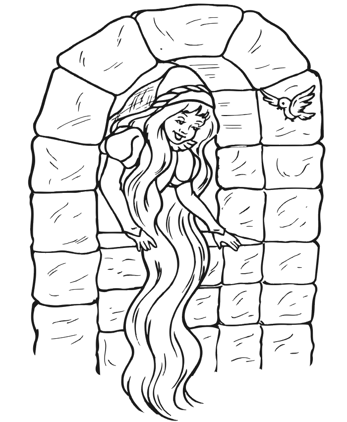 tangled castle coloring pages - photo #23