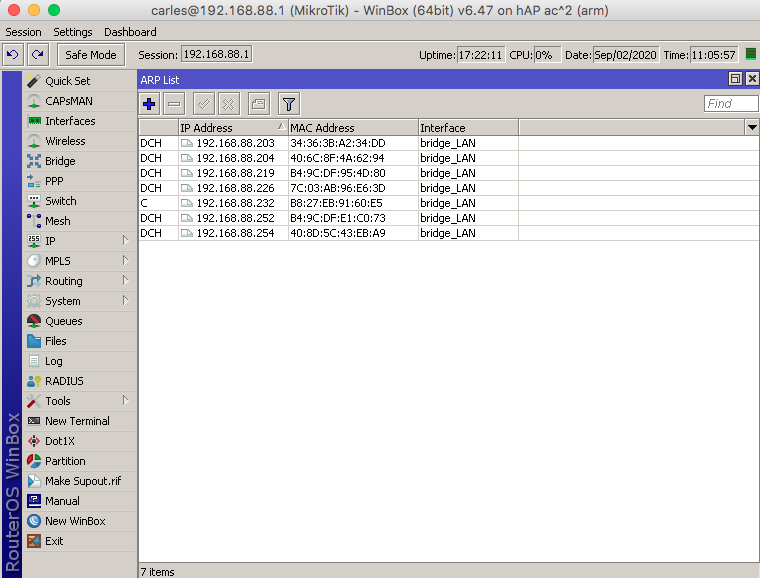 El poder de 01100011 UnixFreeBSD ARP (Address Resolution Protocol) Mikrotik