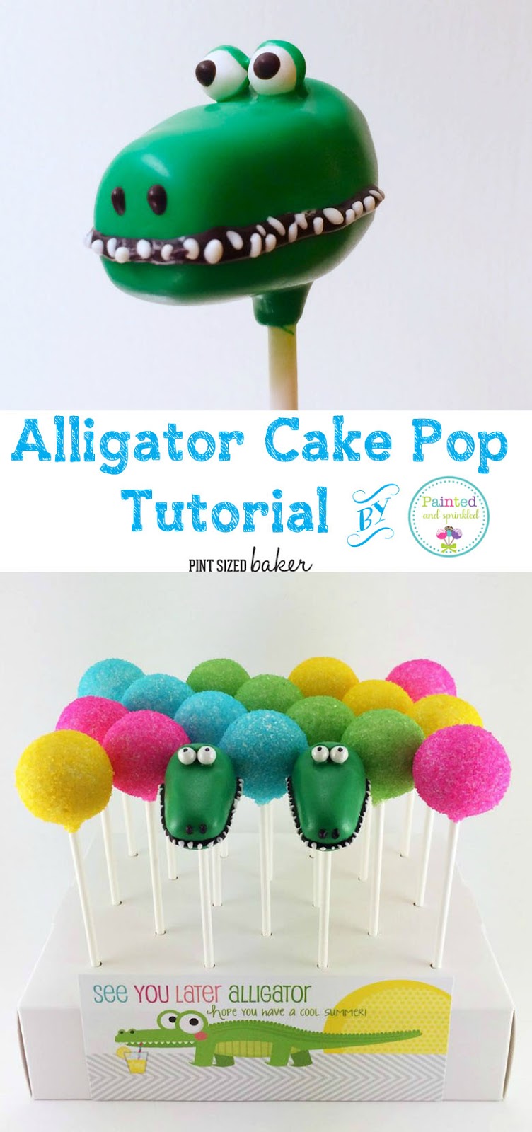 I've got to make these adorable Alligator Cake Pops for my little boy's next party! Then I'll make them for my Gator fan during football season!