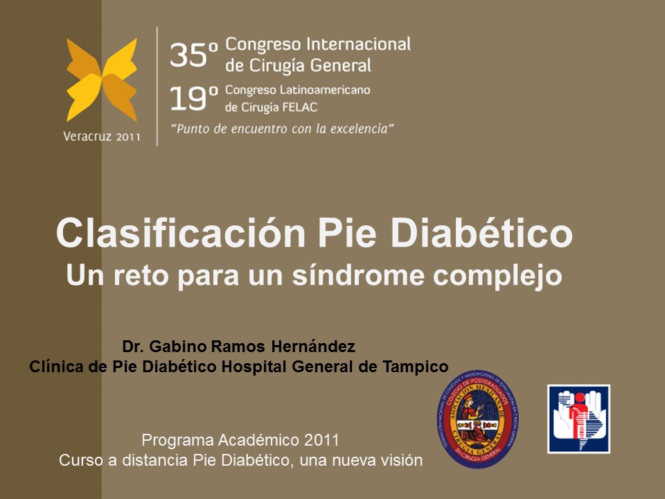 Clasificacion Tampico para pie diabetico lesionado, diseñada para el
