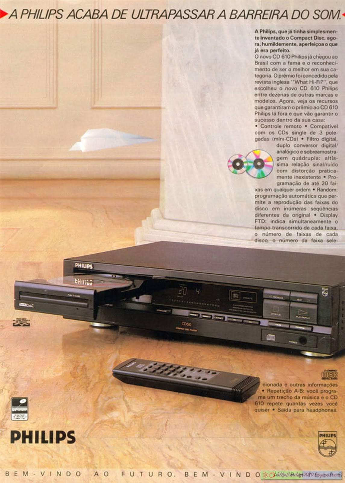 Vintage 70 80 Philips 40 CDPlayer CD610