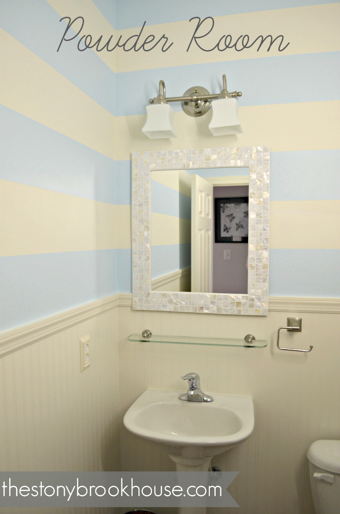 Powder Room Before & After The Stonybrook House