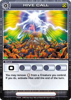 Hive Call Code Master Chaotic: Cartas - Ataques: Hive Call