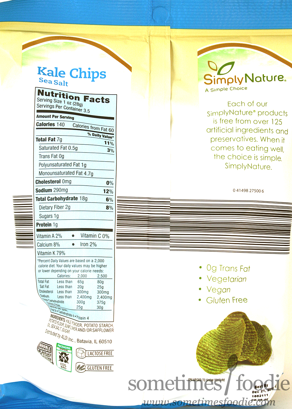 Sometimes Foodie Sea Salt Kale Chips Aldi