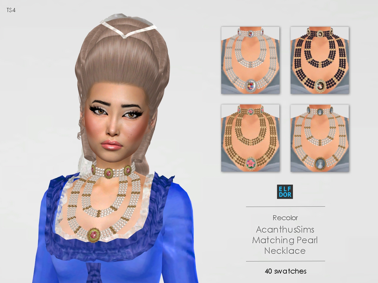 Chain choker with cross by NataliS from TSR • Sims 4 Downloads