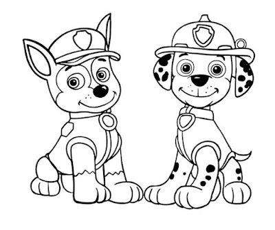 Paw Patrol Coloring Page for Kids of a Cute Cartoon Colour Drawing HD Wallpaper