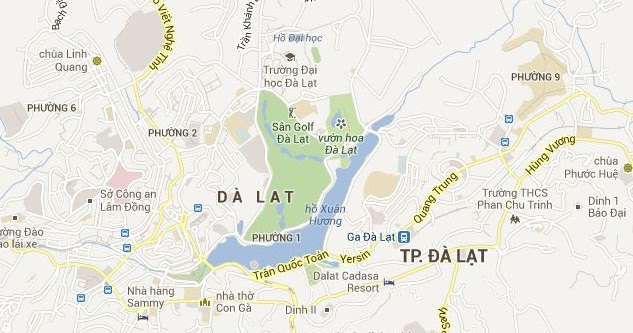 Dalat tourist map | Dalat Vietnam tourist maps
