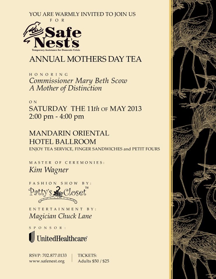 I Love Las Vegas Magazine...BLOG Safe Nest Annual Mother's Day Tea At