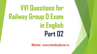 Railway Group D Exam QNA in English Part 02