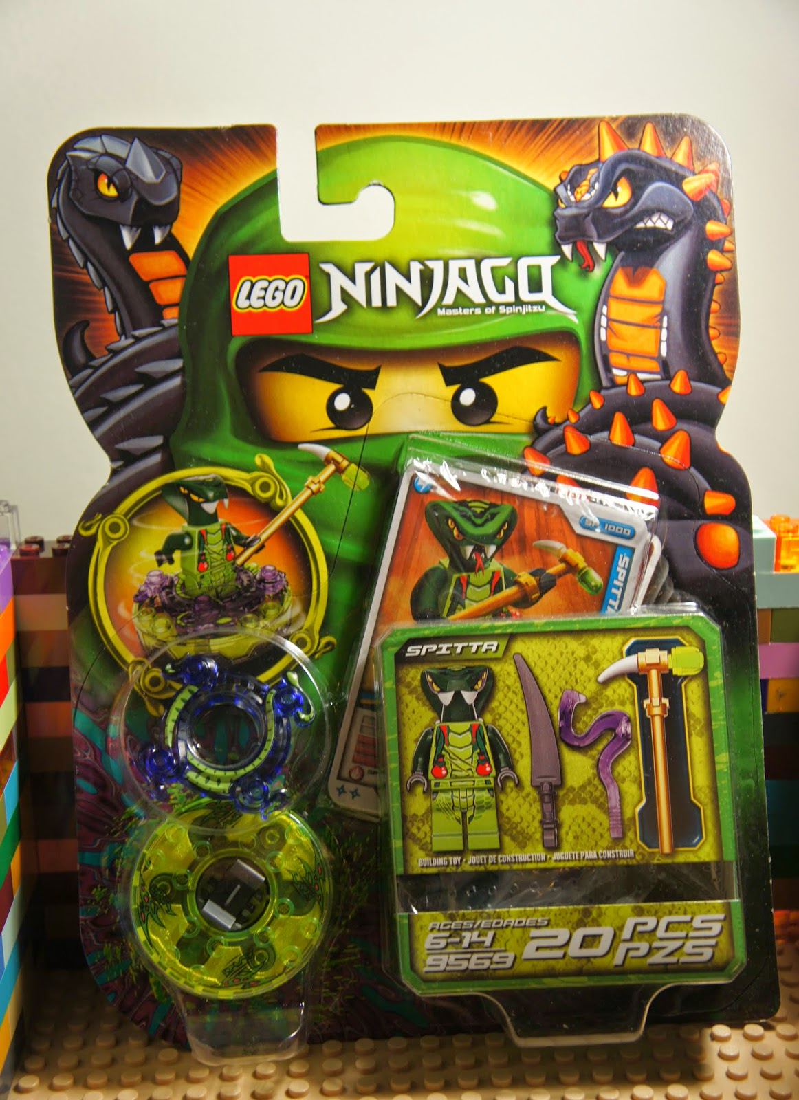 LEGO 9569 Ninjago SPITTA Venomari Snake Minifigure w/ Spinner Weapons Cards ~ stores.ebay.com 