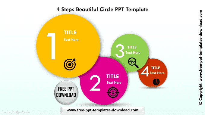 4 Steps Beautiful Circle PPT Template Download