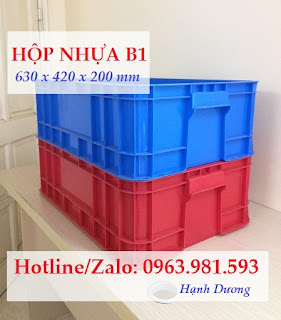 Hộp nhựa B1, thùng nhựa đặc, sóng nhựa bít