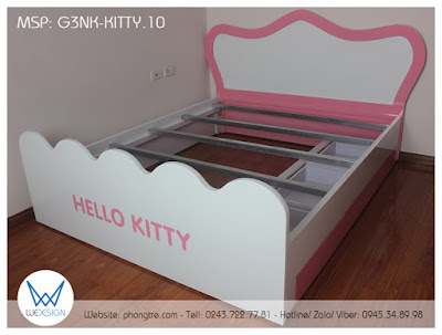 Khung giường tân cổ điển Hello Kitty G3NK-KITTY.10