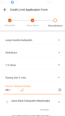 cara mengisi data pekerjaan di aplikasi akulaku