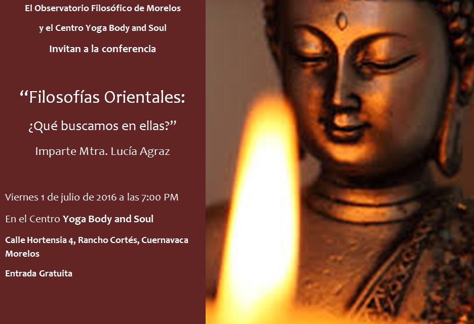 Observatorio Filosófico de Morelos Filosofías orientales