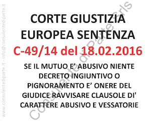 Se il mutuo è abusivo niente decreto ingiuntivo o pignoramento Se il mutuo è abusivo niente decreto ingiuntivo o pignoramento
