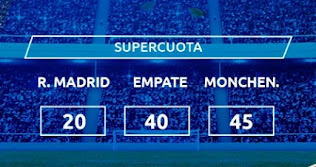 Mondobets SUPERCUOTA Real Madrid vs Monchengladbach 9-12-2020 Mondobets SUPERCUOTA Real Madrid vs Monchengladbach 9-12-2020