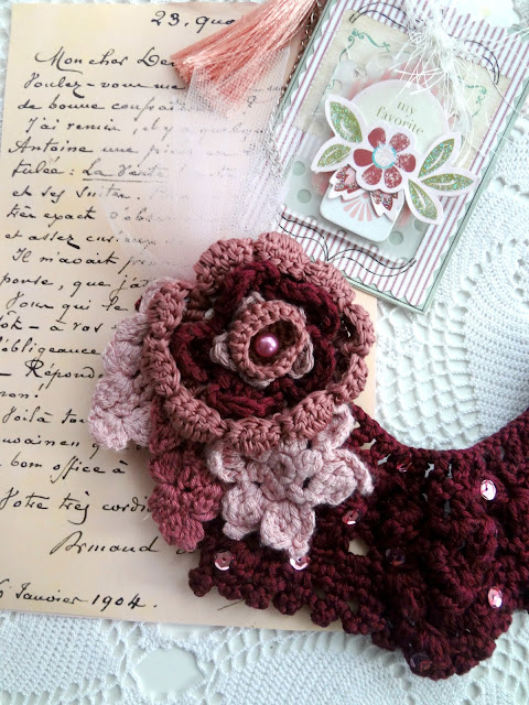 Mix & Match: Burgundy Roses Necklace