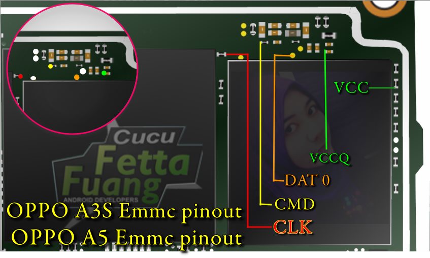 OPPO A5 CPH1809 eMMC Pinout TEMBEL PANCI