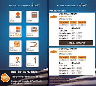Cara pesan tiket kereta api dengan aplikasi HP Android