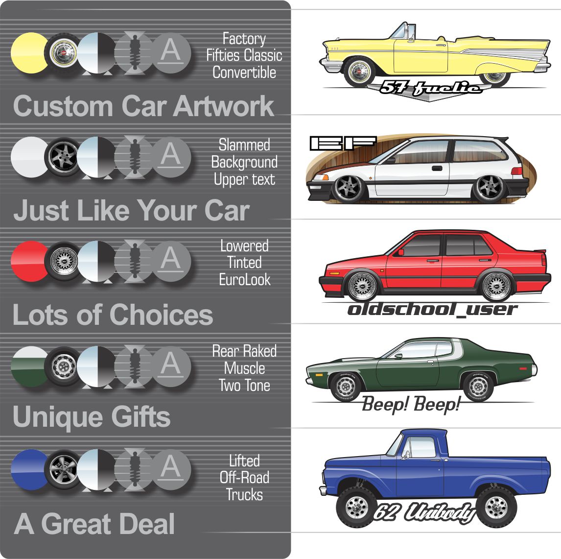Jr Customs Car Artwork Custom T Shirt 66 1966 67 1967 Dodge