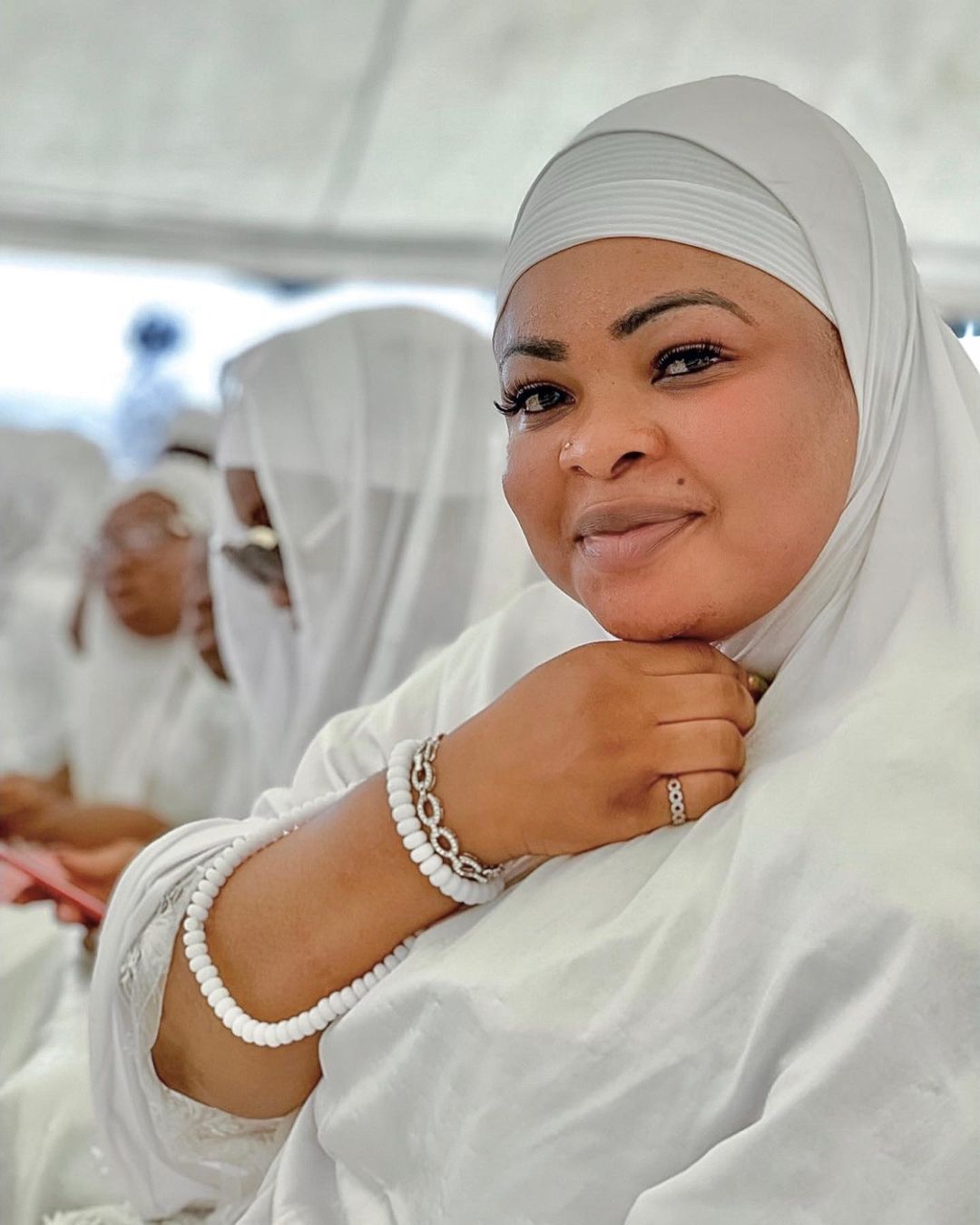 Nigerians Crucified Actress Dayo Amusa As She Prays The