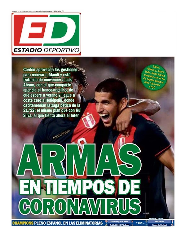Betis, Estadio Deportivo: "Armas en tiempo de Coronavirus"