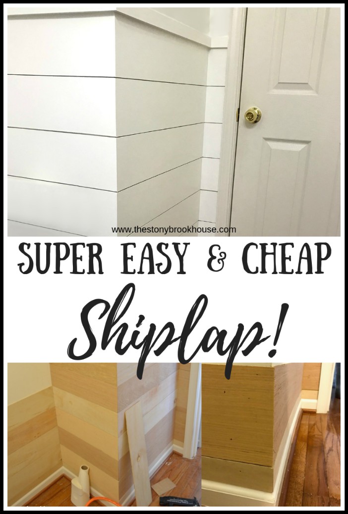 Powder Room Super Easy & Cheap Shiplap The Stonybrook House