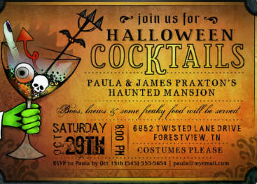 Halloween Cocktails Spooky Cocktail Invite