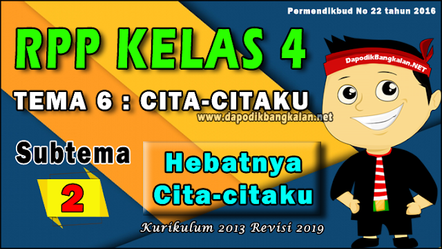 RPP Kelas 4 Tema 6 Cita-citaku Subtema 2 Hebatnya Cita-citaku