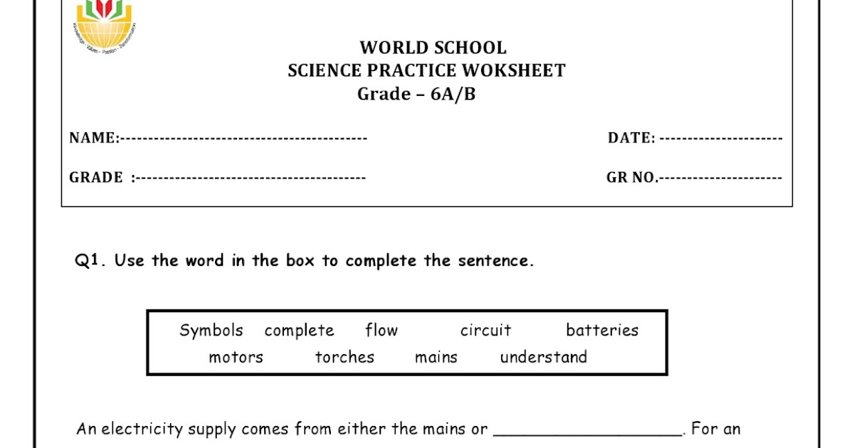 assignment for grade 6