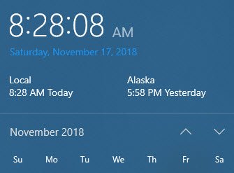 แสดงนาฬิกาหลายนาฬิกาใน Windows 10