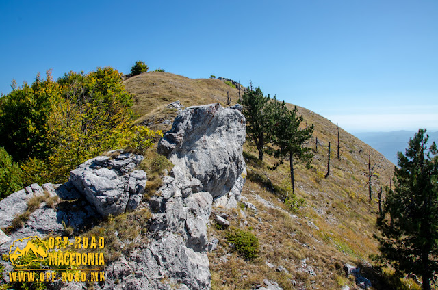 View from Sokol area, WW1 location on Nidze Mountain, Macedonia