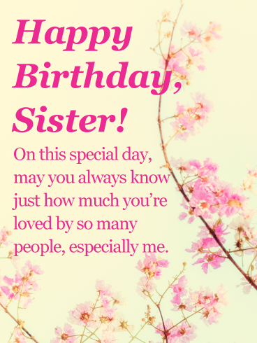 Happy Birthday Wishes to my Lovely Sister