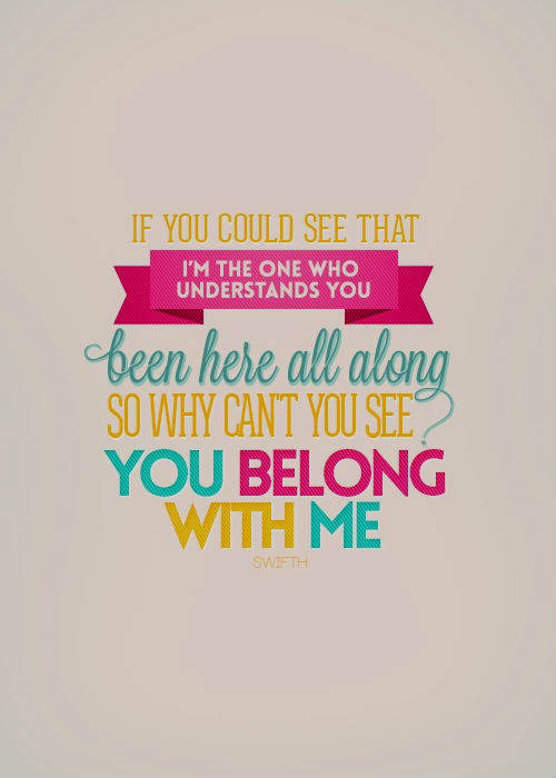 You Belong with Me Lyrics Taylor Swift