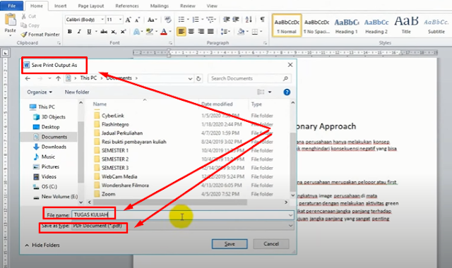 Output As pdf