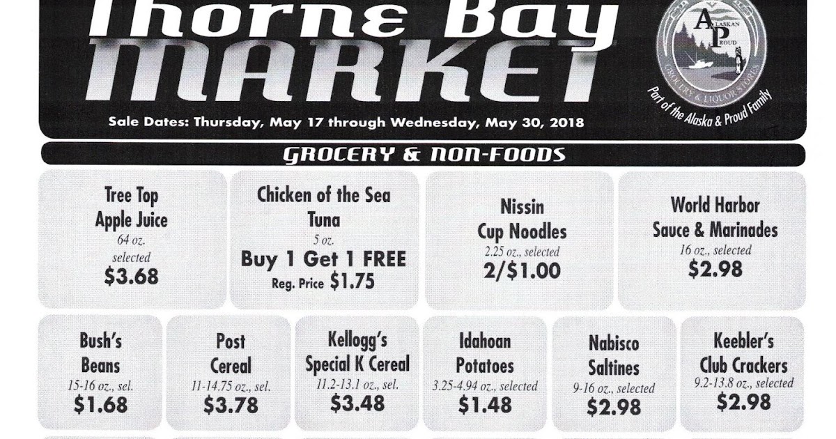 Thorne Bay Market Sale [May 1730] P.O.W. Report