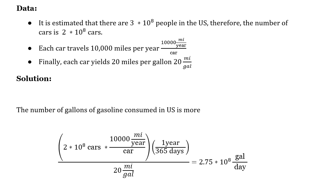 18 . How many gallons of gasoline are used in the United States in one