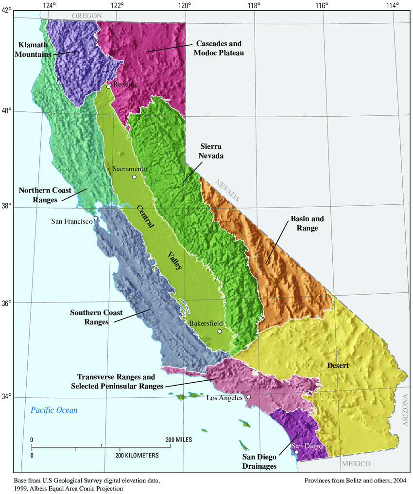 Geography Blog Hydrogeologic provinces of California