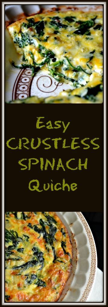 Simple Easy Crustless Spinach Quiche - NEWS RECIPES