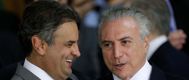 De volta ao Senado, Aécio deve reforçar apoio a Temer De volta ao Senado, Aécio deve reforçar apoio a Temer