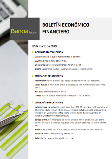  BOLETIN ECONOMICO FINANCIERO 22 MARZO 2019