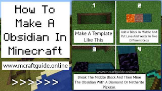 how to make obsidian In minecraft