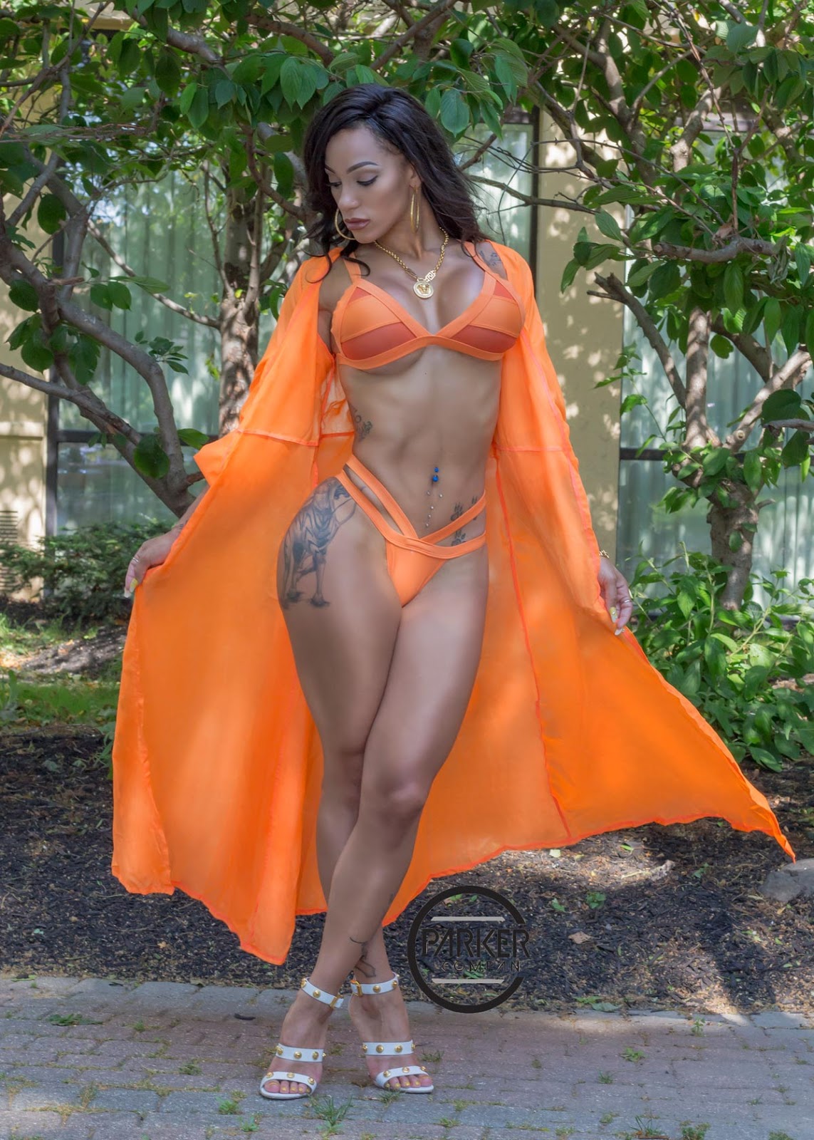 Roni Rose Orange Bikini Photoshoot 1 1