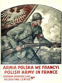 Polish Army in France recruitment poster-Armia Polska w Francja centrum rekrutacyjne 1940