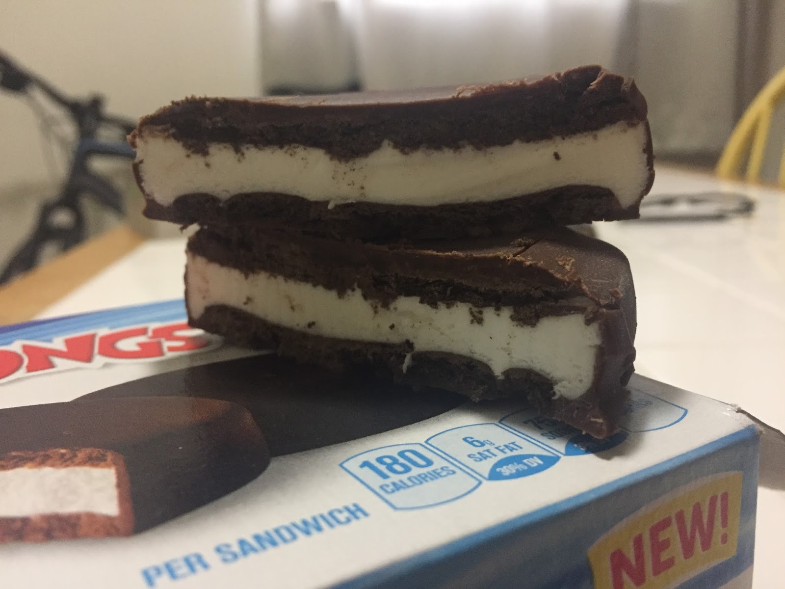Hostess Ding Dong Ice Cream Sandwiches(?)