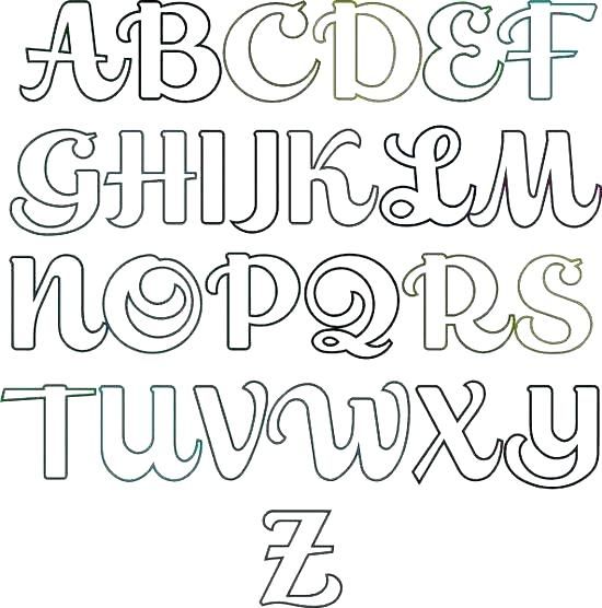 Bubble Letter Stencils - Formal Letter