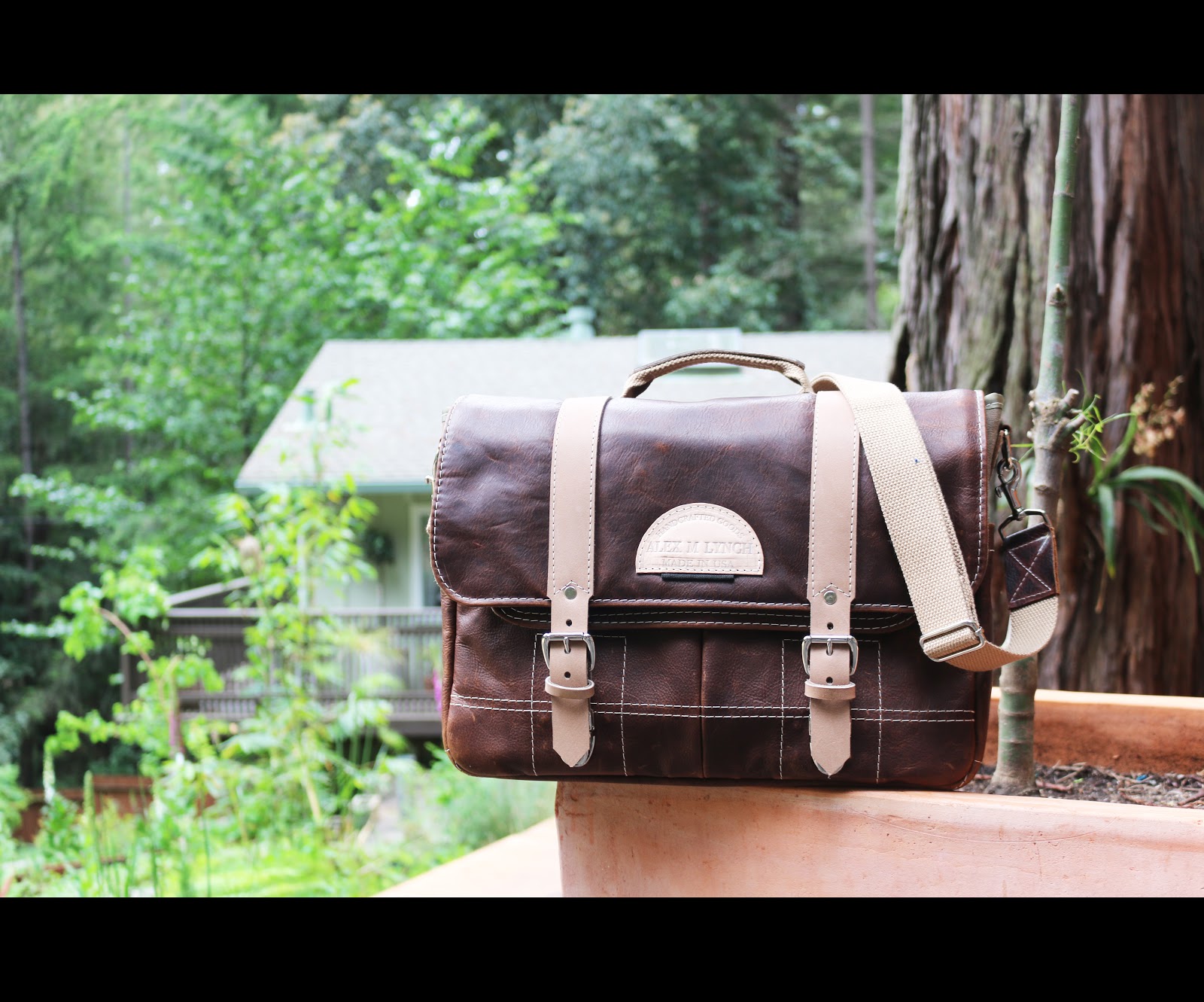 ALEX M LYNCH: designer handmade leather messenger bag