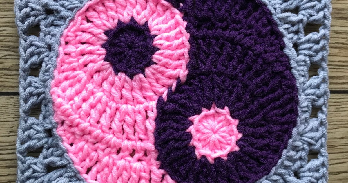 Bright Bag Yin Yang granny square!