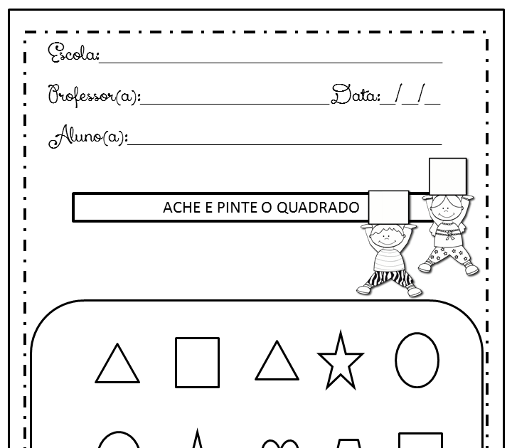 Atividade Quadrado Educacao Infantil